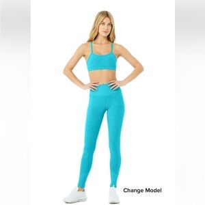 NWOT ALO Yoga Alosoft Lounge Leggings - Bright Aqua Heather